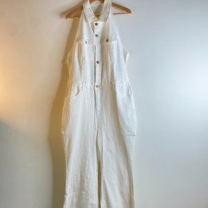 Fashion Nova Jean Jumpsuit White Size 2X